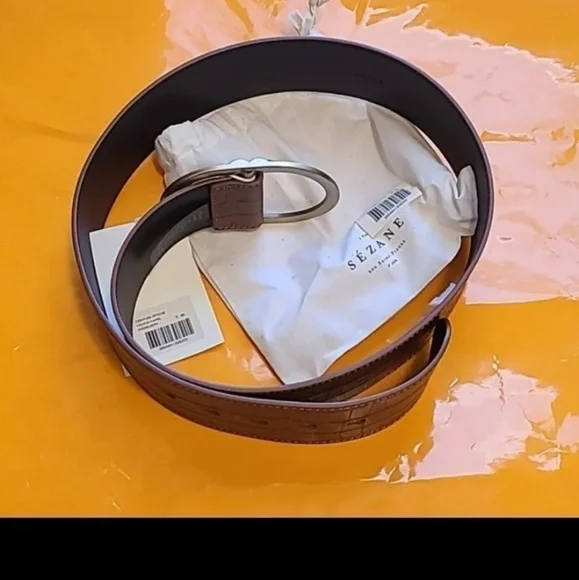 Nwt! Sezane fetiche belt in croco camel - Picture 5 of 7